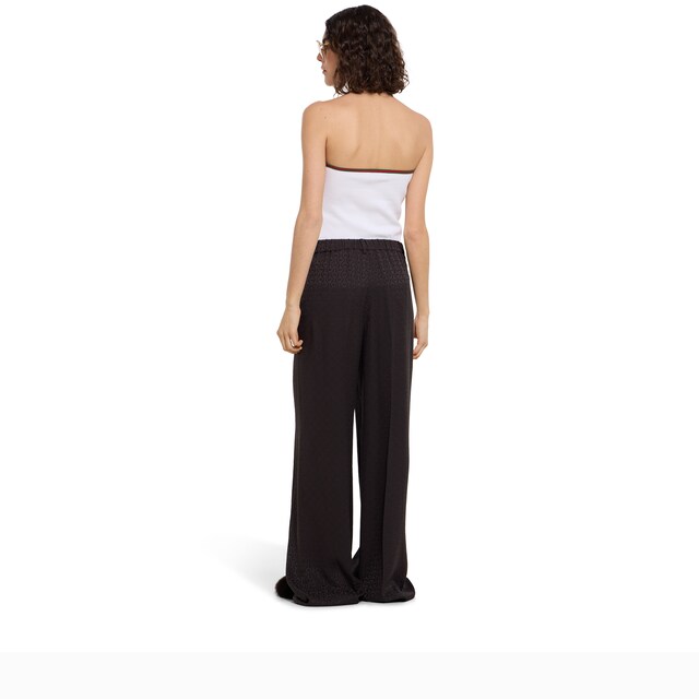 Horsebit silk jacquard pants - image 3