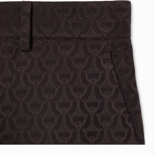 Horsebit silk jacquard pants - image 2