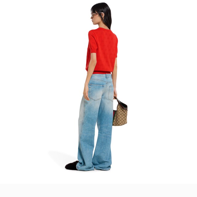 GG pointelle cotton silk top - image 2