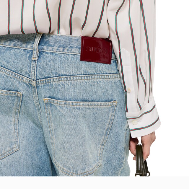 Cotton denim pants - image 2
