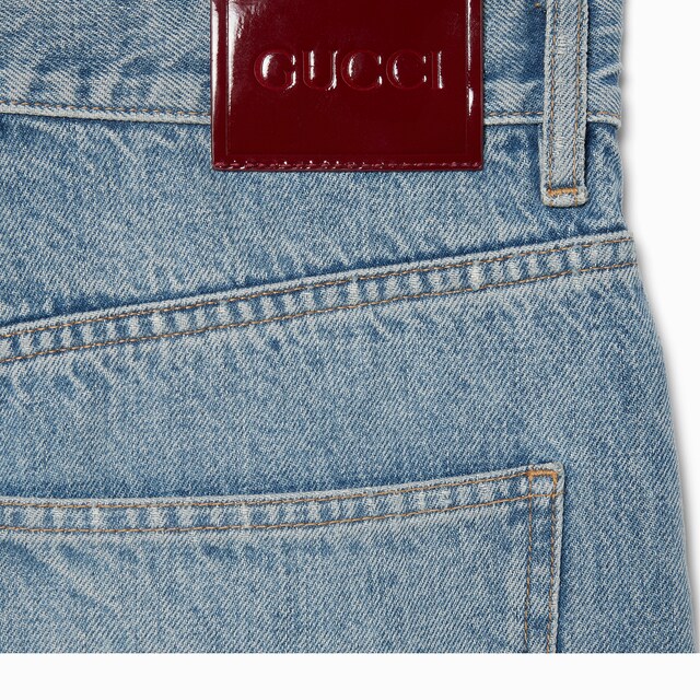 Cotton denim pants