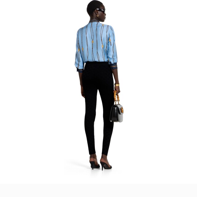 Printed silk twill shirt - image 3