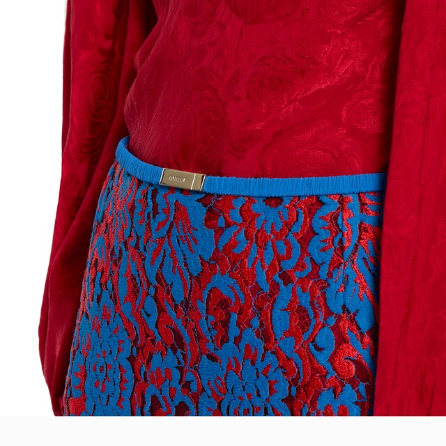 Floral lace wool skirt - image 2