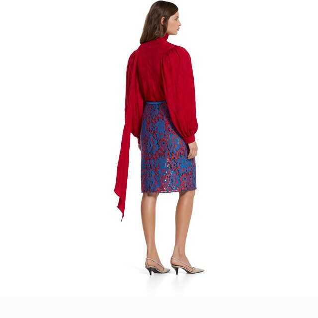 Floral lace wool skirt - image 3
