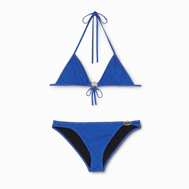 Printed stretch jersey bikini