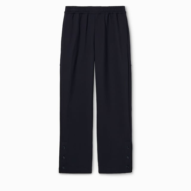 Cotton jersey leisure pants with embroidery