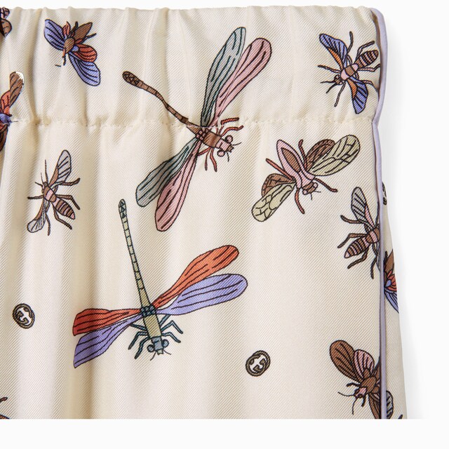 Printed silk twill pants - image 2