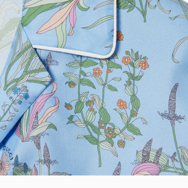 Printed silk twill shirt - image 3