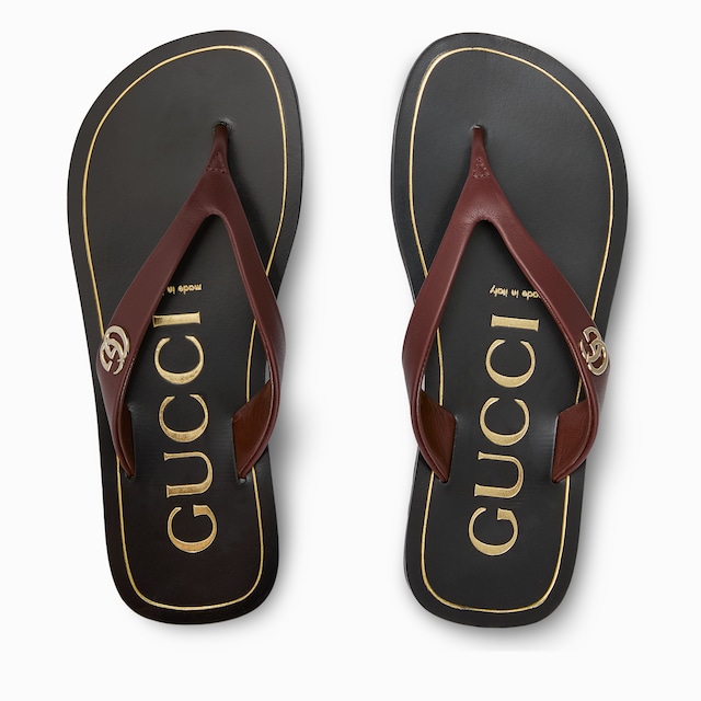 Women's thong sandal with Double G