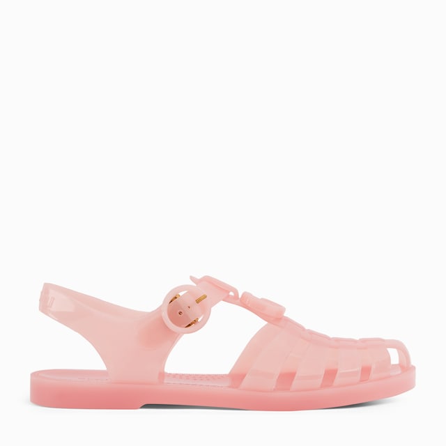 Sandalia de piel con Doble G para mujer