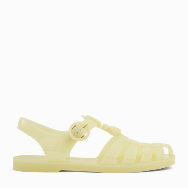 Sandalia de piel con Doble G para mujer