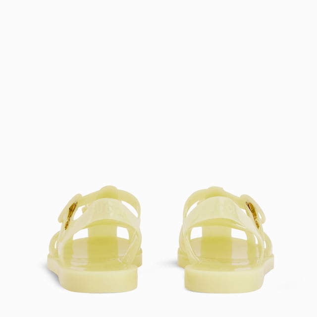 Sandalia de piel con Doble G para mujer