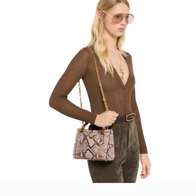 Gucci Diana python small tote bag - image 2