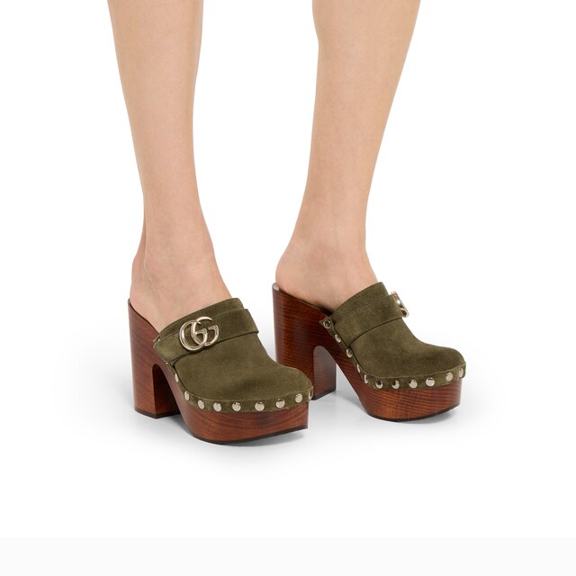 Women's platform clog with Double G - image 2