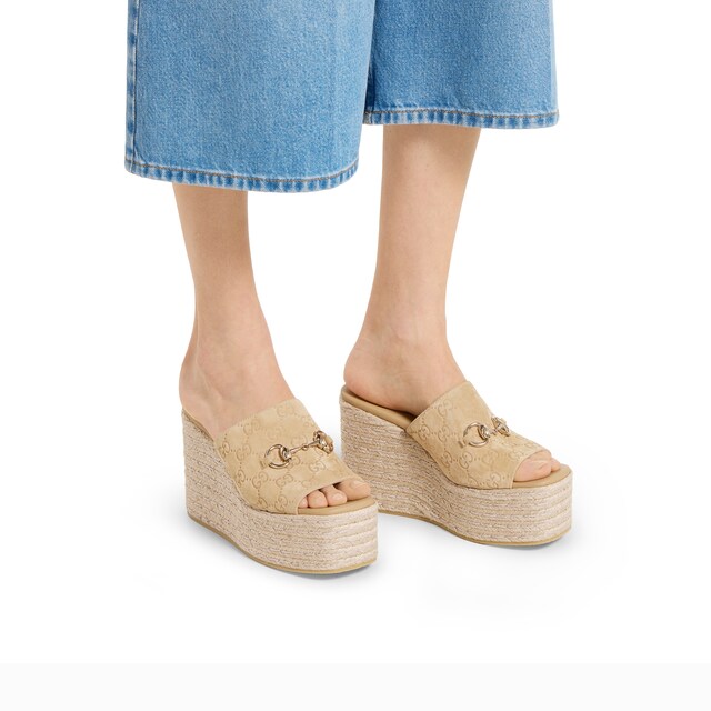 Women's platform espadrille with Horsebit