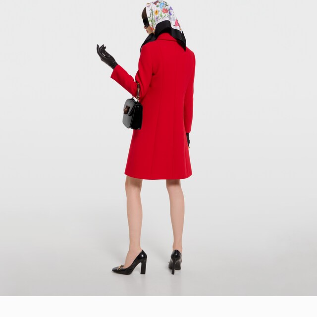 Wool natte coat with Double G button - image 4