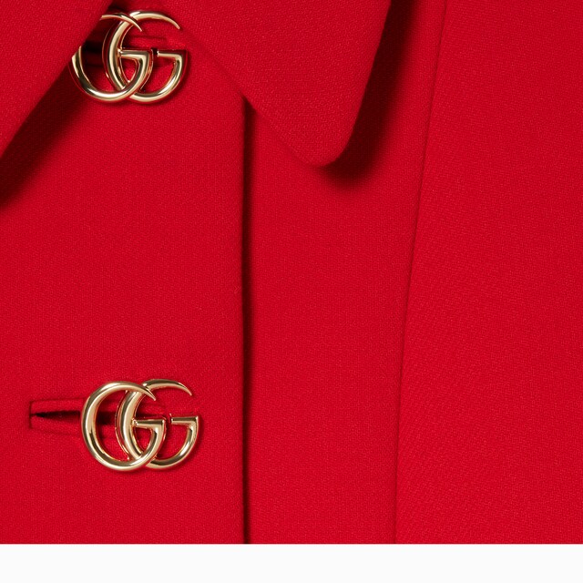 Wool natte coat with Double G button