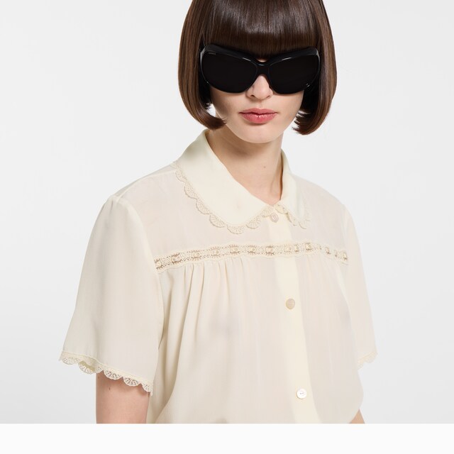Silk crepe de chine shirt - image 4