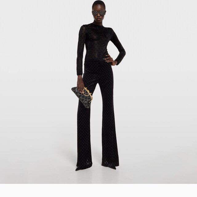 Crystal medium evening top handle bag
