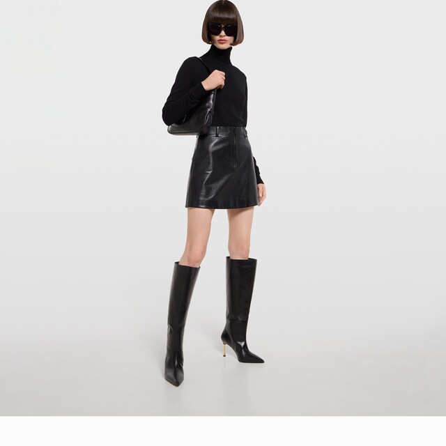 Leather mini skirt - image 2