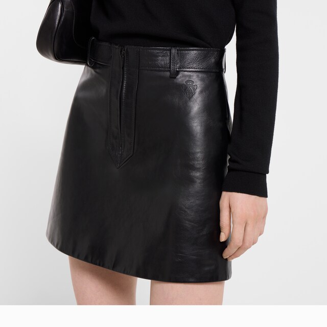 Leather mini skirt - image 3