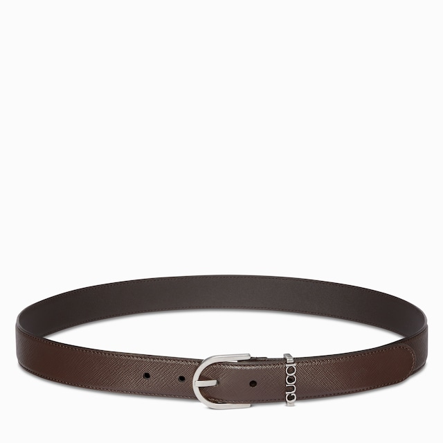 ホースビット付き リバーシブル レザー ベルト ・ブラック