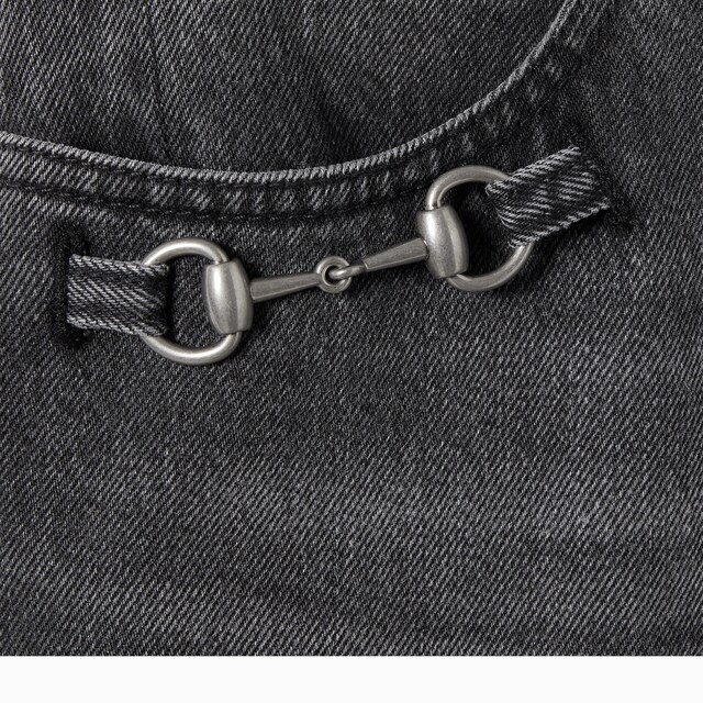 Cotton denim pants with Horsebit - image 2