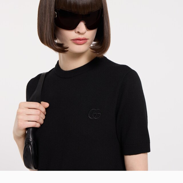 Knit wool top with embroidery - image 5