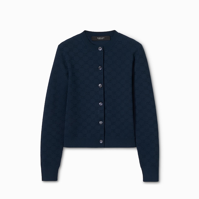 GG fine fabric jacquard cardigan