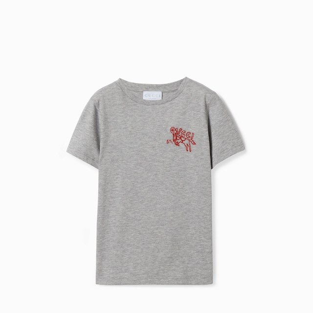 儿童饰刺绣棉质T恤