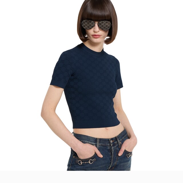 GG fine fabric jacquard top - image 5