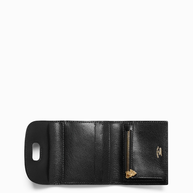 Bamboo card case on strap