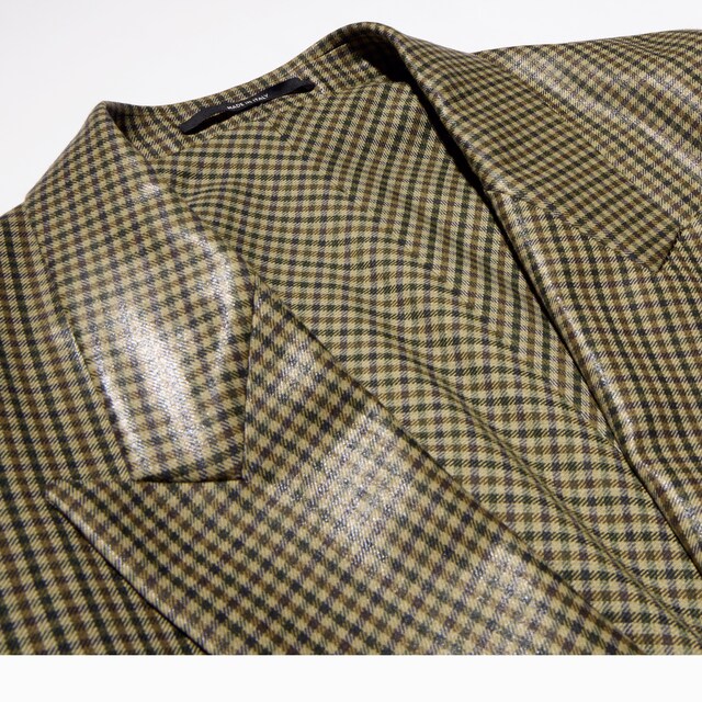 Gingham wool double-breasted jacket - image 3