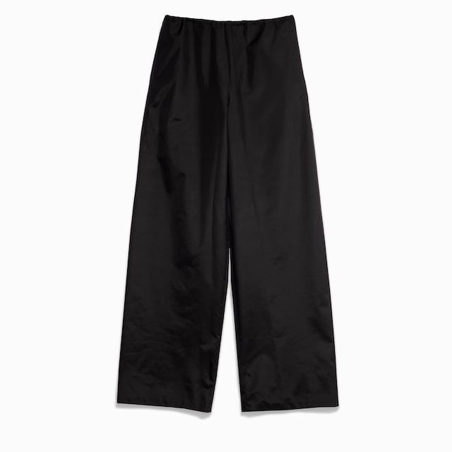 Technical silk poplin pants