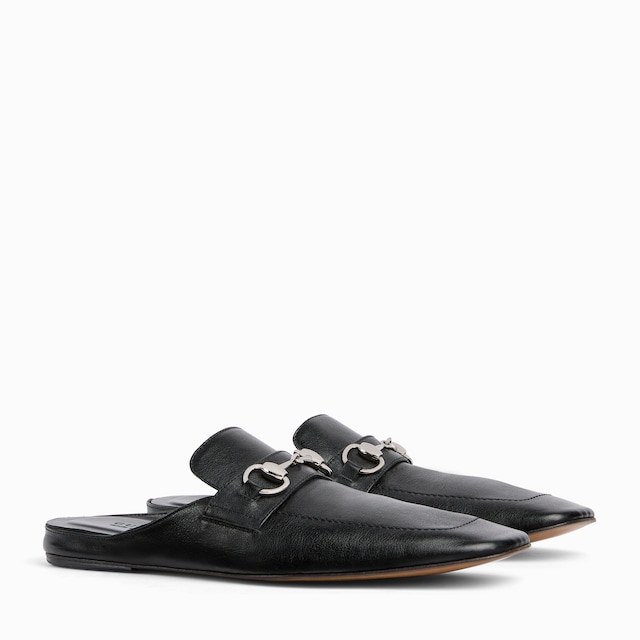 女士饰马衔扣穆勒鞋