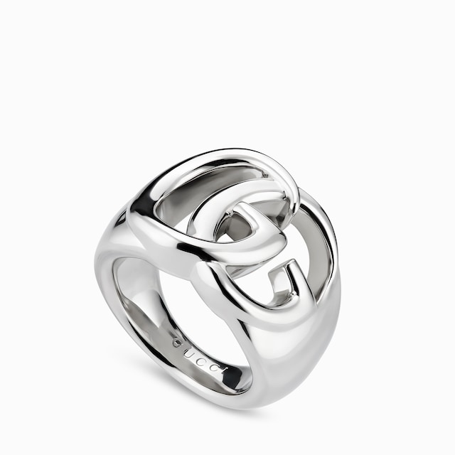 Bague large ajourée GG Marmont