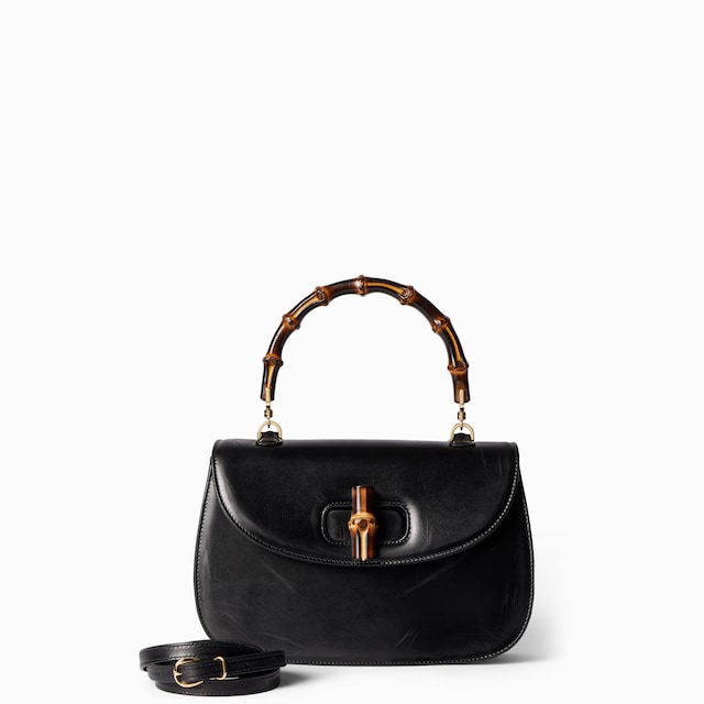 Gucci Bamboo 1947系列中号竹节手袋