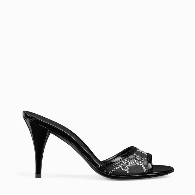 Women's crystal slide sandal with Horsebit