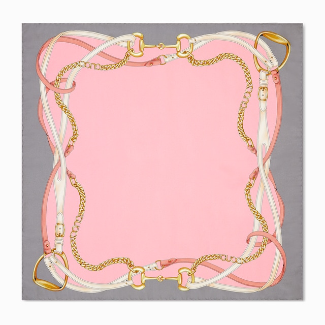 プリント シルクスカーフ