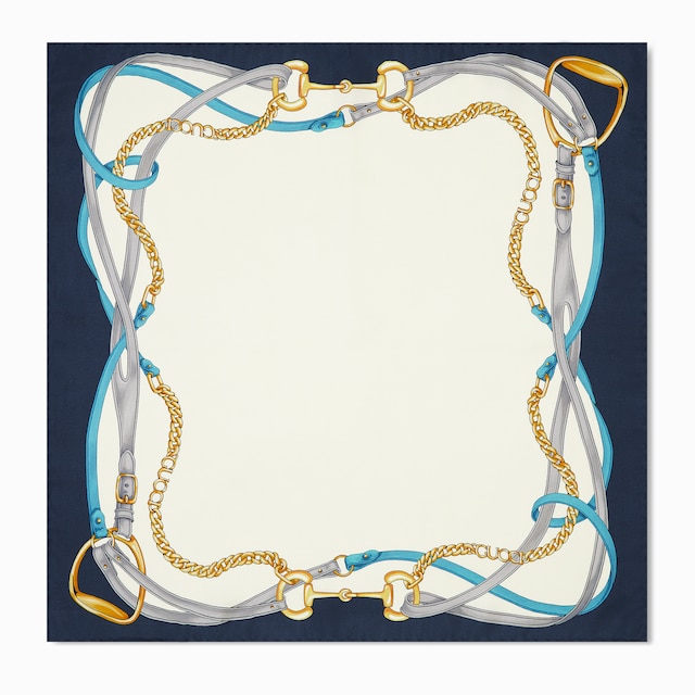 Vierecktuch aus Seide mit Print