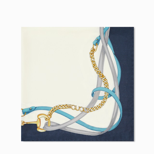 Vierecktuch aus Seide mit Print