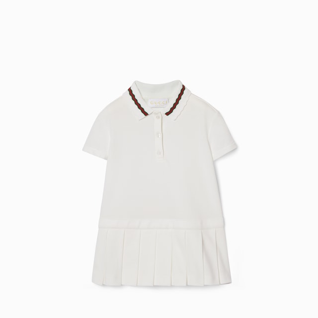 Baby-Minikleid mit Polokragen und Web