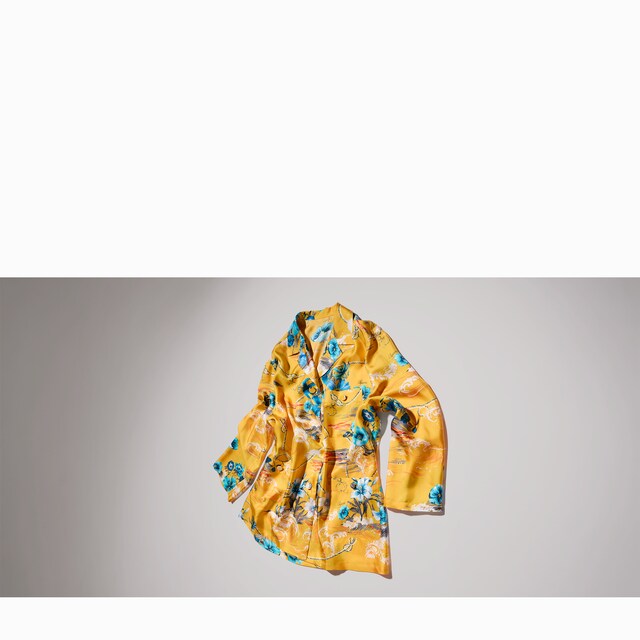 Printed silk twill shirt - image 5