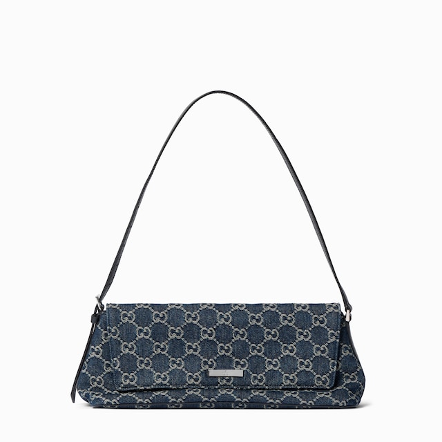 Medium shoulder bag with Gucci plaque