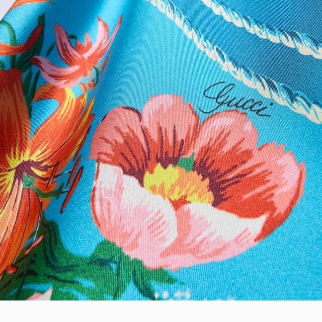Printed silk twill top - image 5