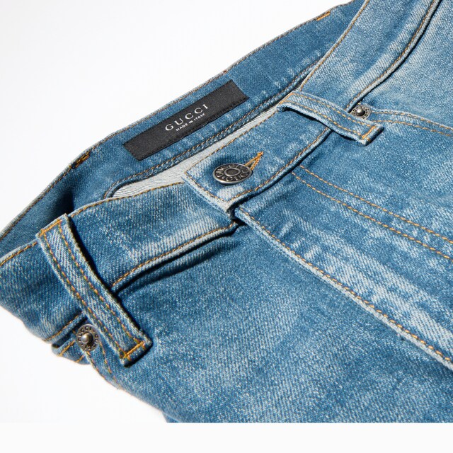 Cotton stretch denim pants - image 5
