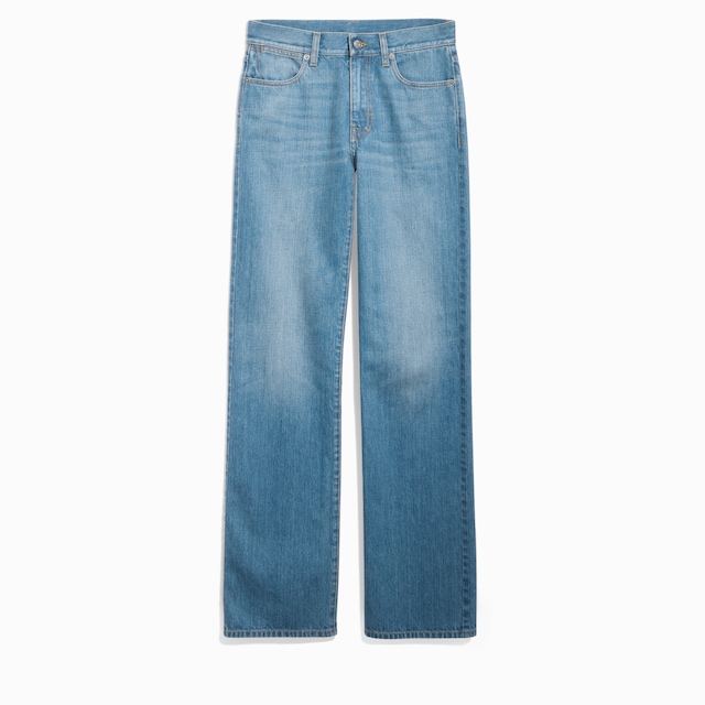 Pantalones de denim de algodón lavado decolorado