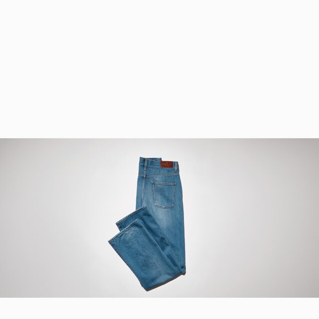 Bleached washed cotton denim pants - image 3