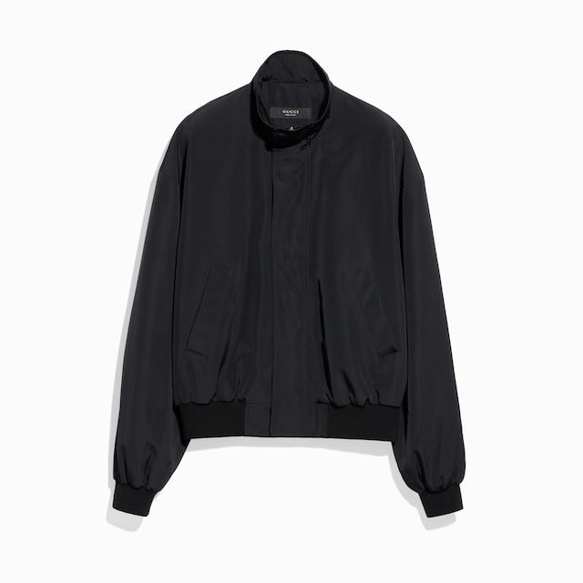 Jacke aus leichtem Baumwoll-Azetat-Faille mit Reißverschluss