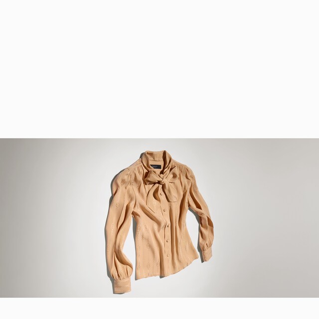 Interlocking G chain silk jacquard shirt - image 2